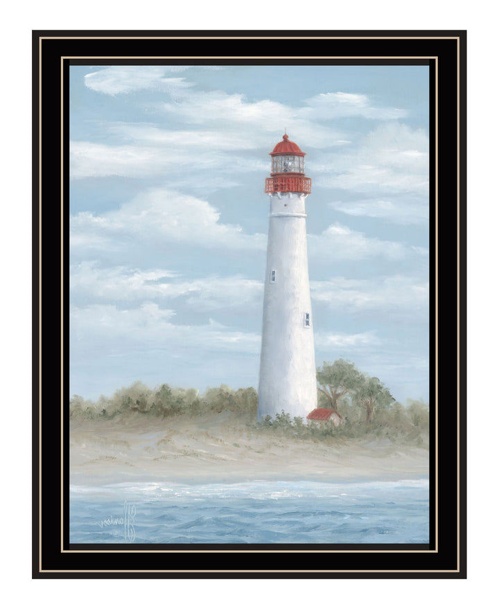 Cape May Light Black Framed Print Wall Art