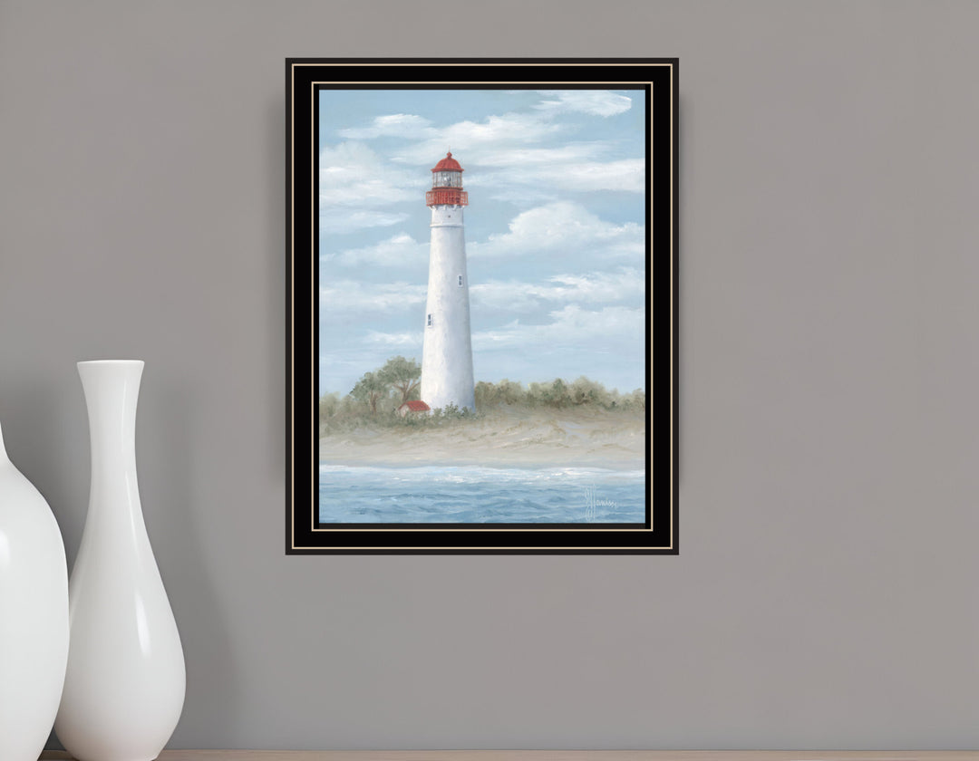 Cape May Light Black Framed Print Wall Art