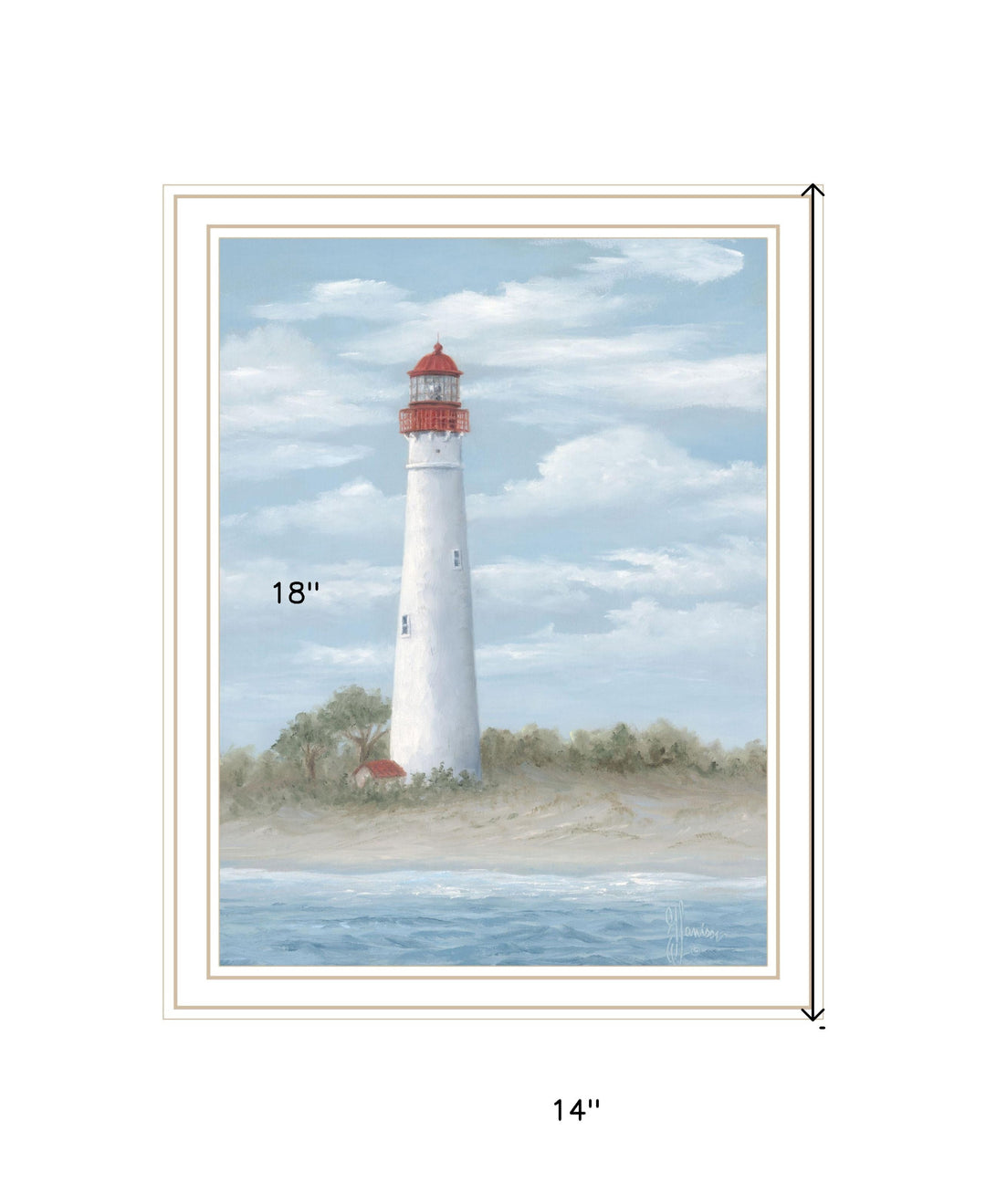 Cape May Light Black Framed Print Wall Art