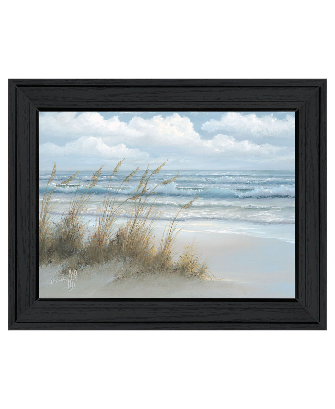 Sea Oats Black Framed Print Wall Art