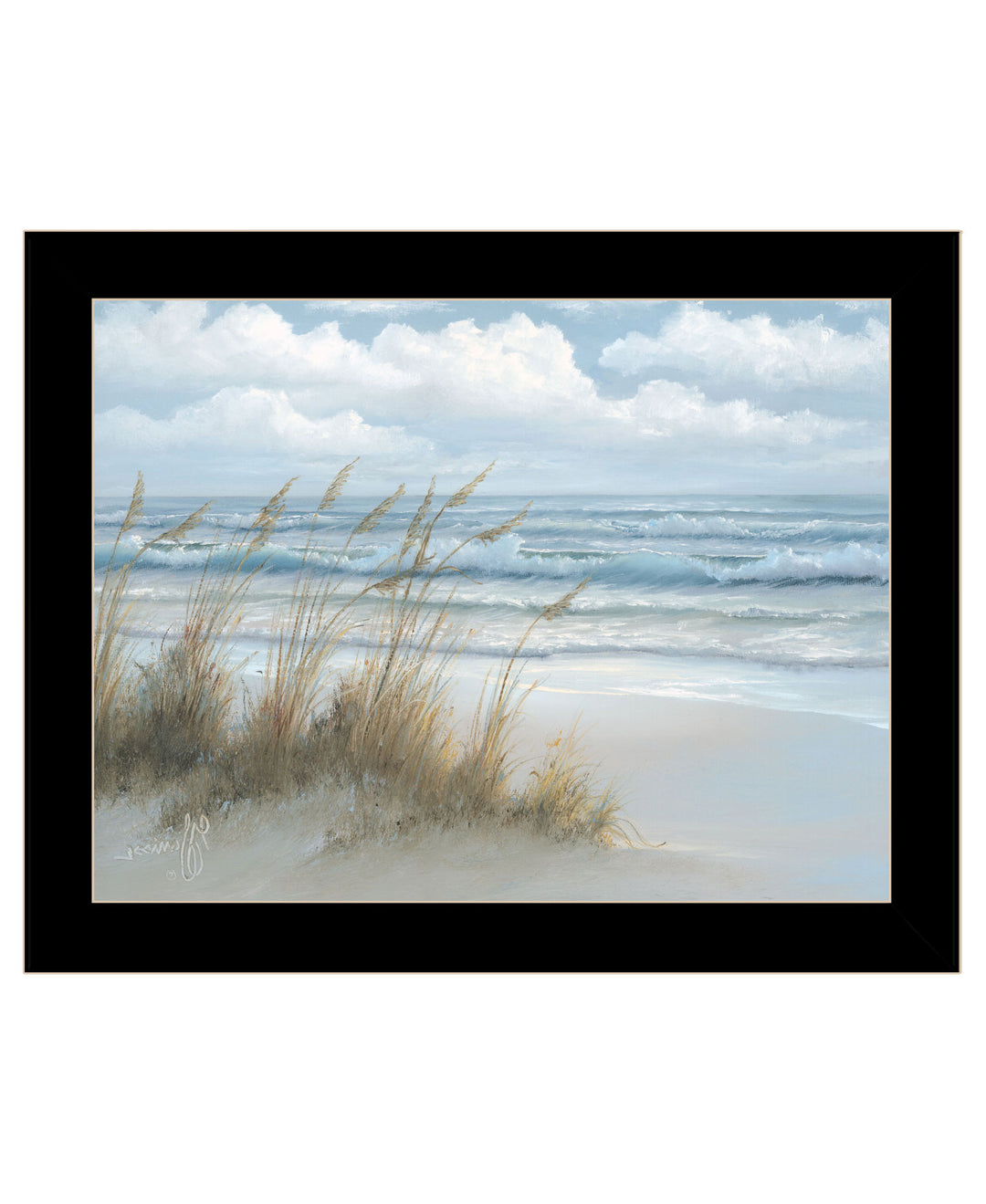 Sea Oats Black Framed Print Wall Art