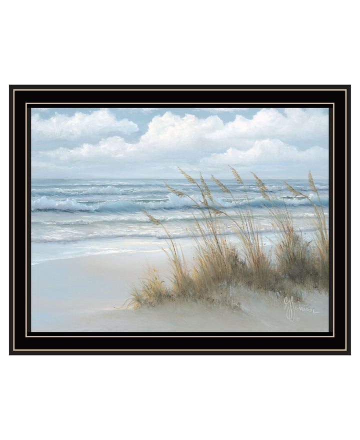 Sea Oats Black Framed Print Wall Art