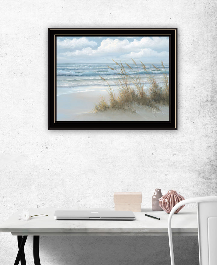 Sea Oats Black Framed Print Wall Art