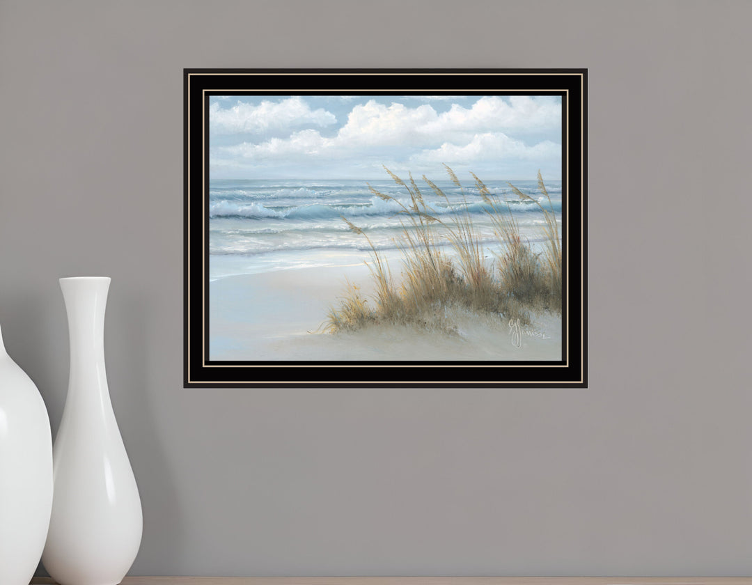 Sea Oats Black Framed Print Wall Art