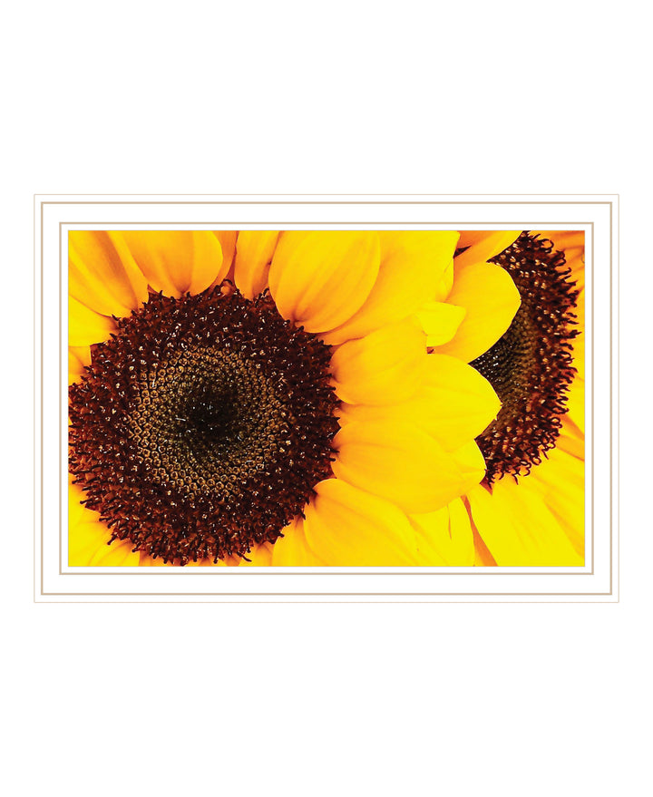 Sunflower Portrait Black Framed Print Wall Art