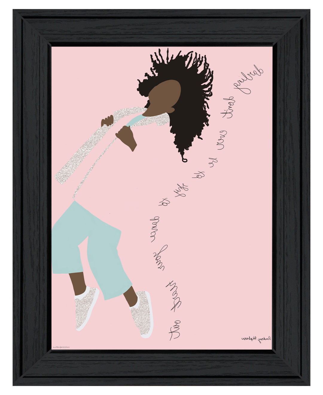 Dance Your Heart Out Black Framed Print Wall Art