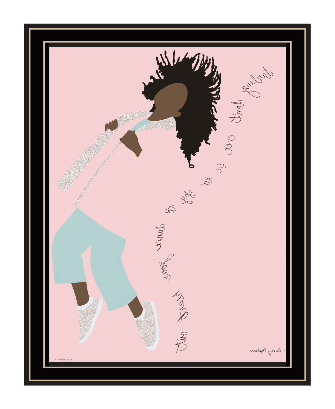 Dance Your Heart Out Black Framed Print Wall Art