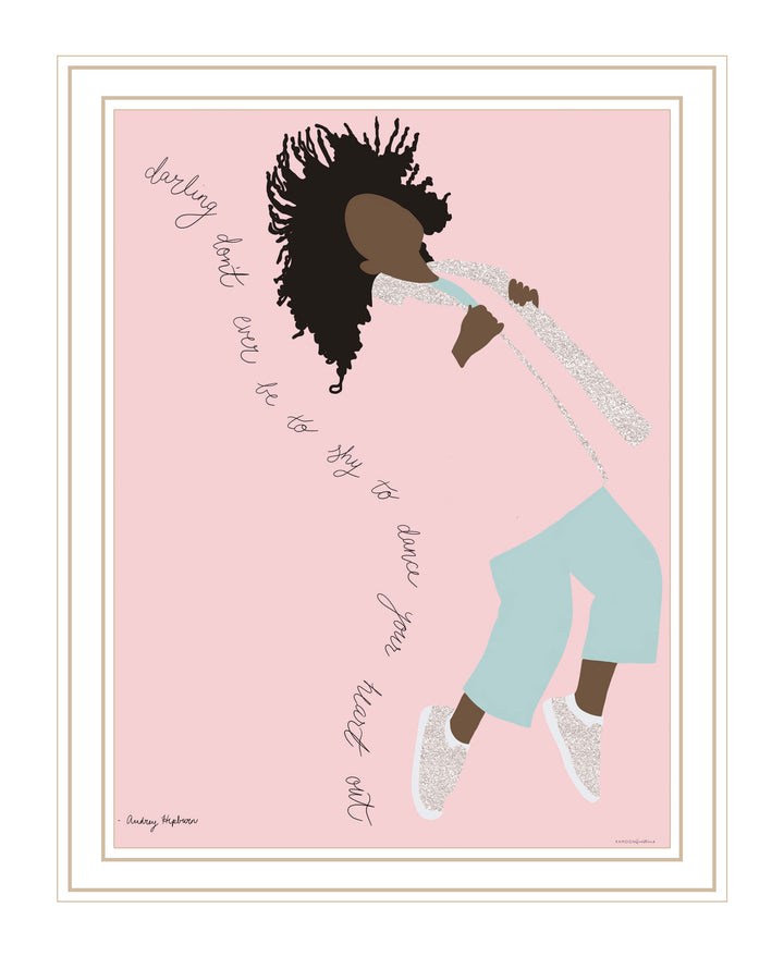 Dance Your Heart Out Black Framed Print Wall Art