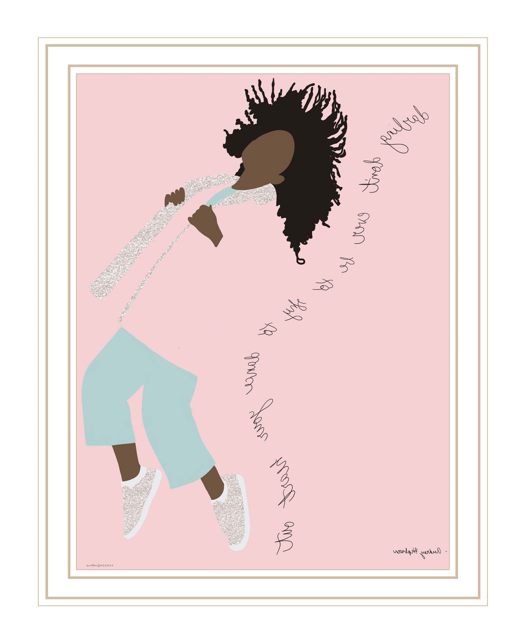 Dance Your Heart Out Black Framed Print Wall Art