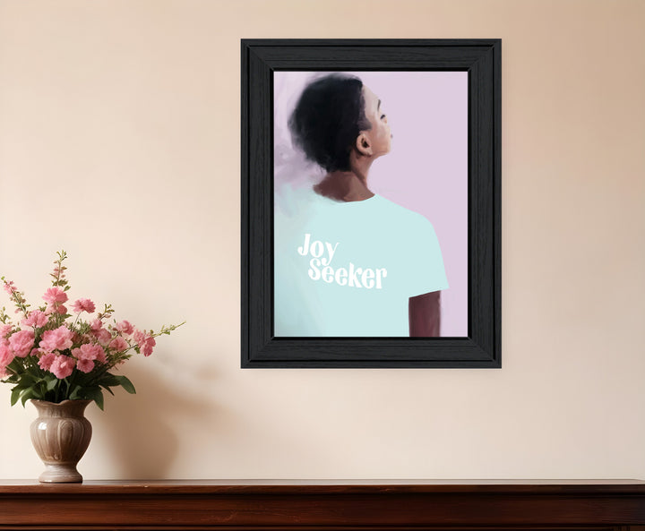 Joy Seeker Look for the Good Black Framed Print Wall Art