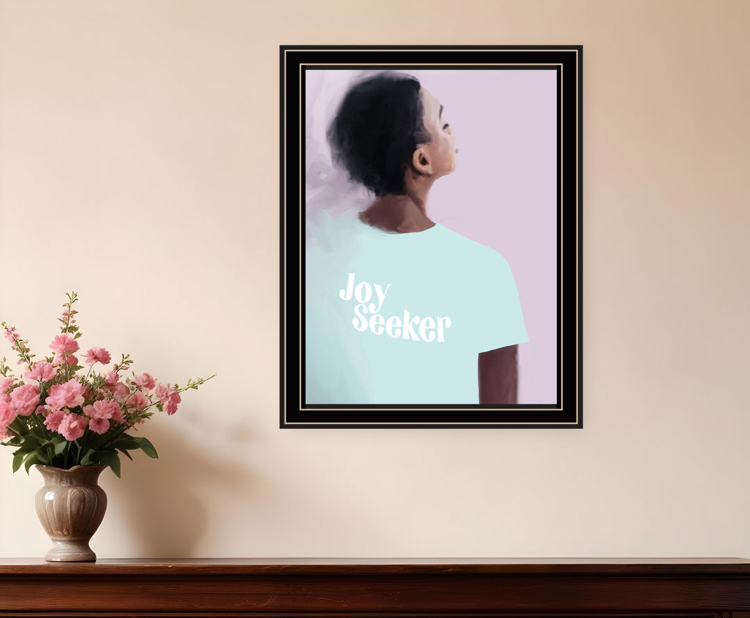 Joy Seeker Look for the Good Black Framed Print Wall Art