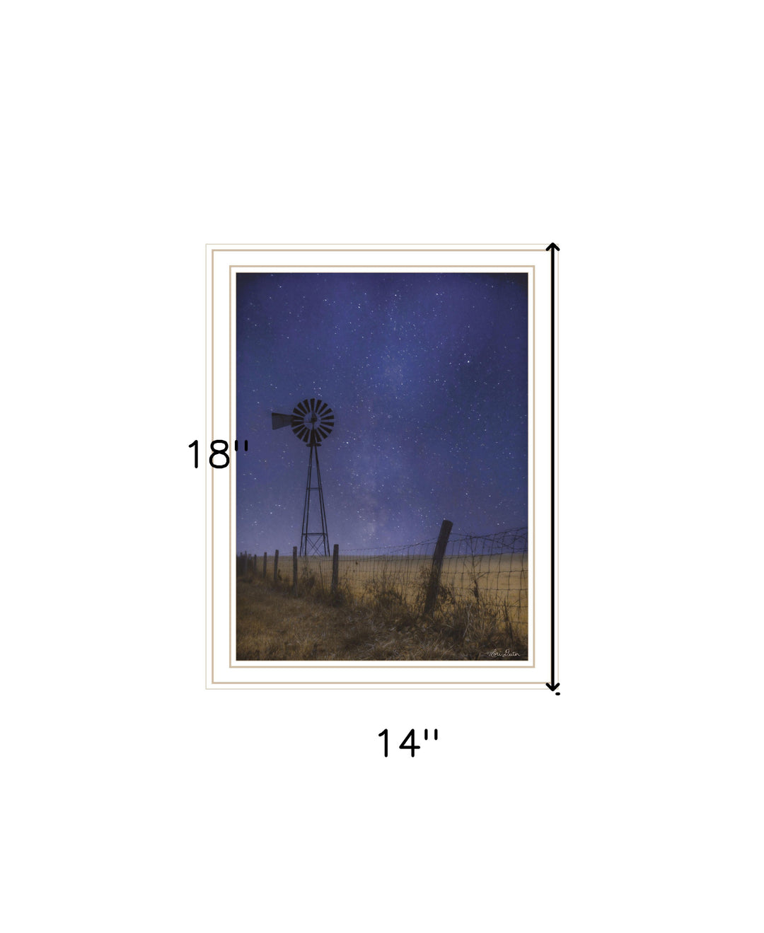 Starlit Night Black Framed Print Wall Art