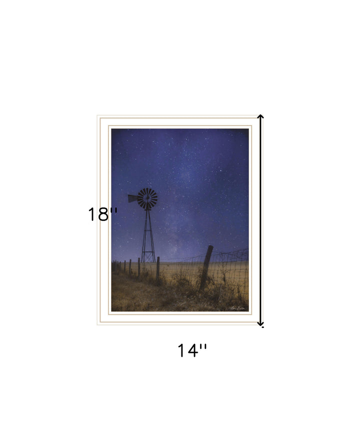 Starlit Night Black Framed Print Wall Art