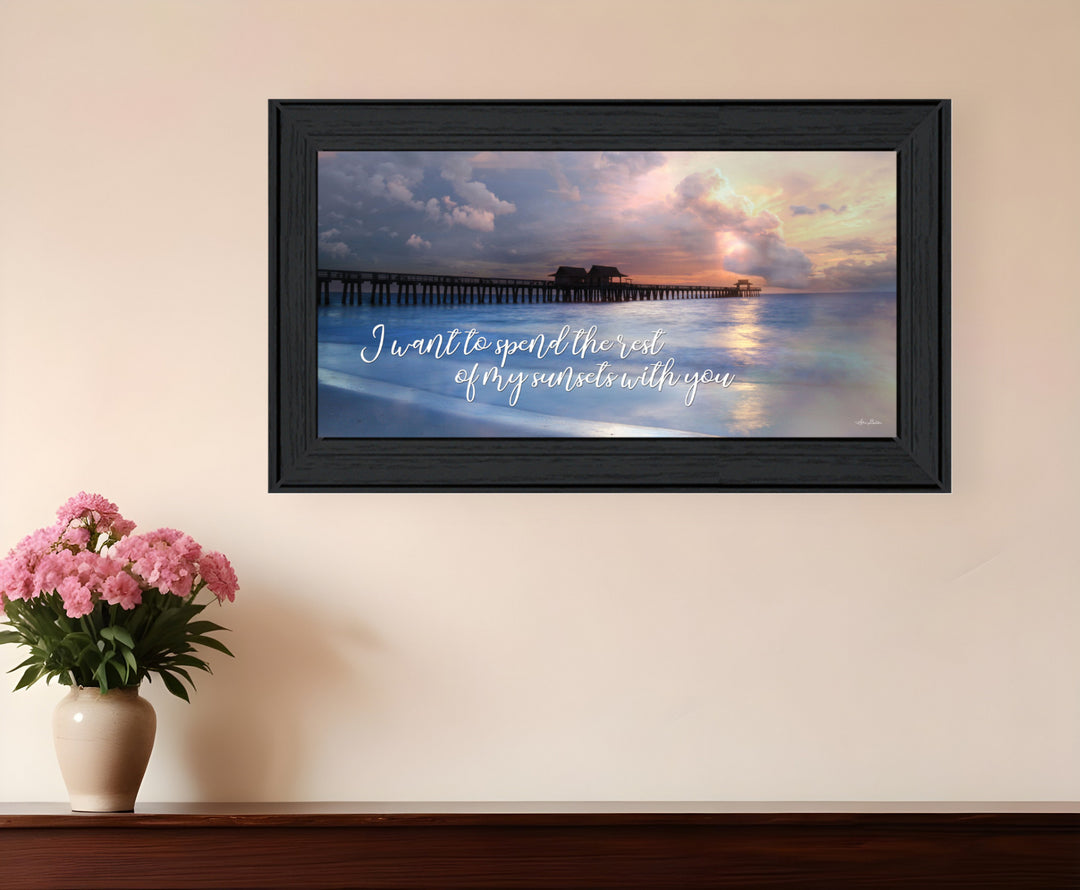 Rest of My Sunsets Black Framed Print Wall Art