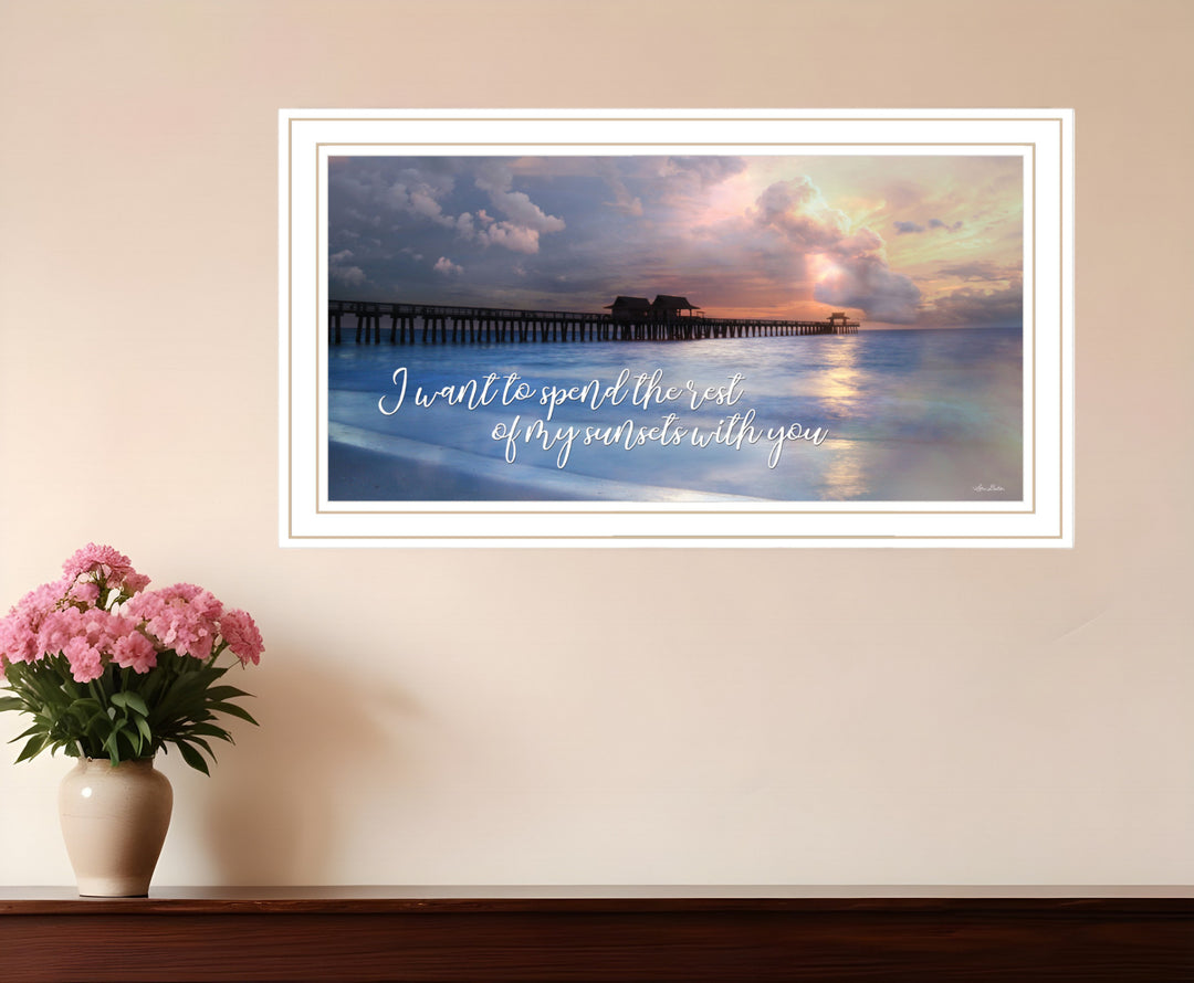 Rest of My Sunsets Black Framed Print Wall Art