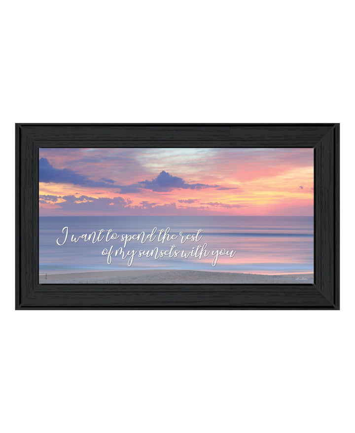 Rest of My Sunsets Black Framed Print Wall Art