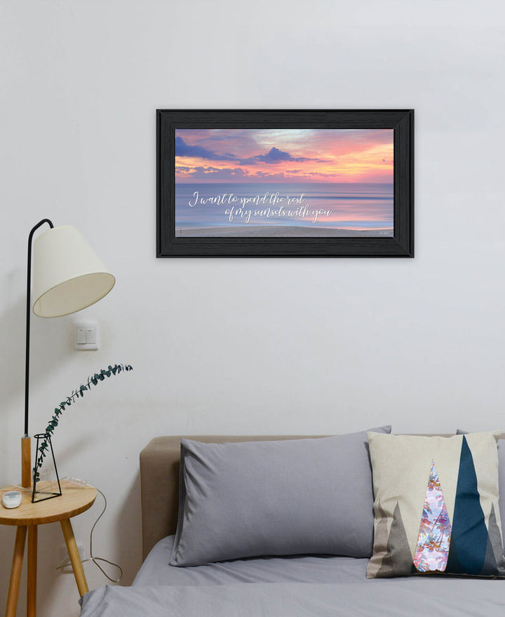 Rest of My Sunsets Black Framed Print Wall Art