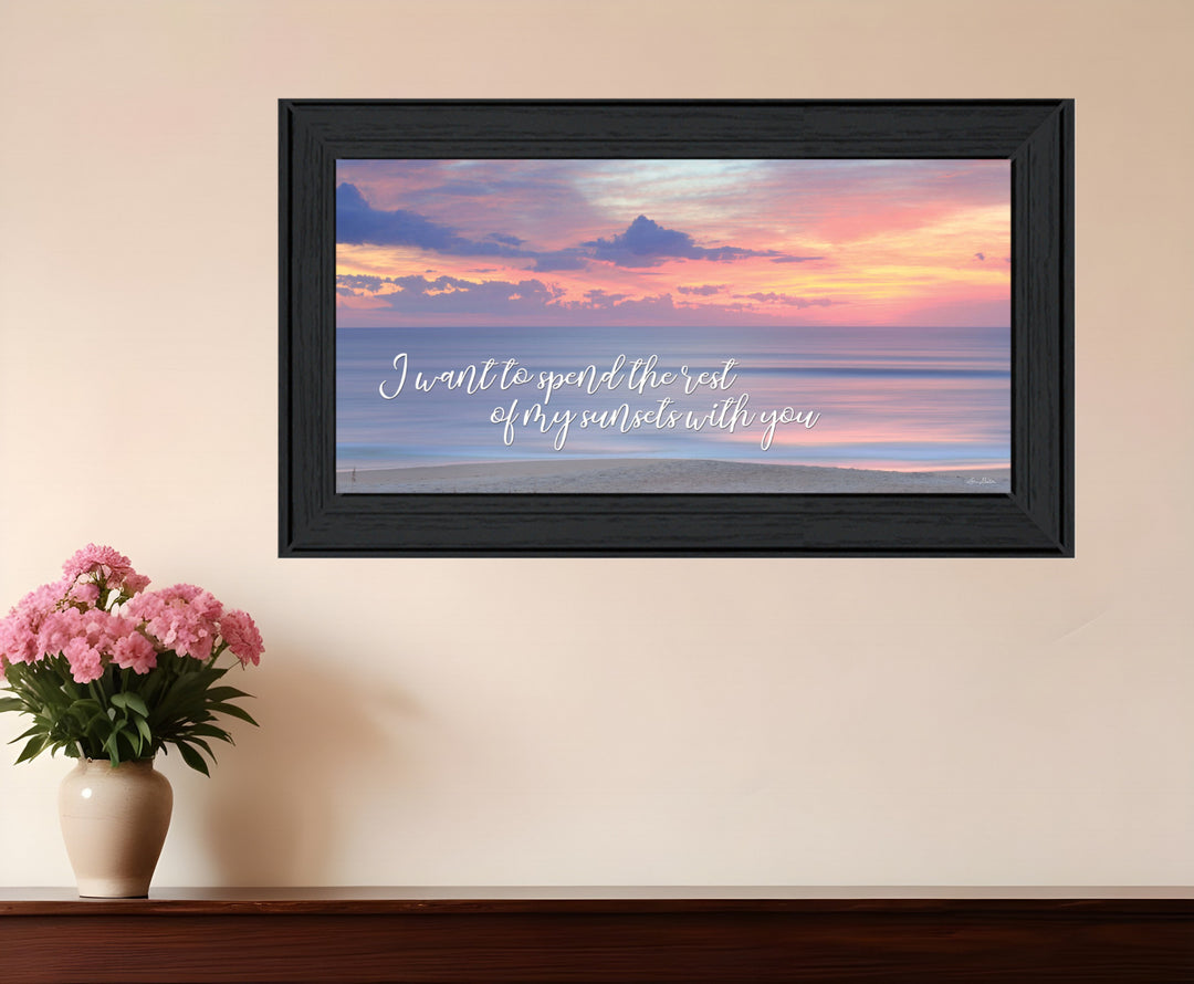 Rest of My Sunsets Black Framed Print Wall Art