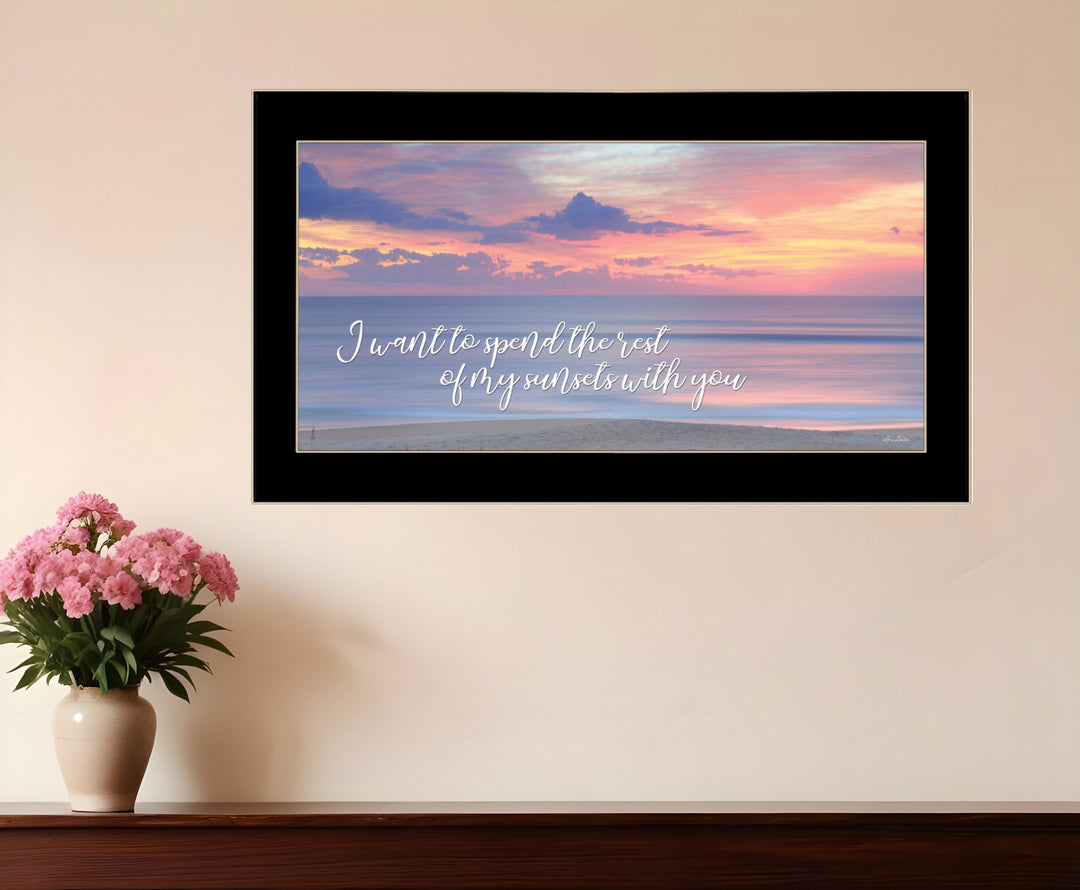 Rest of My Sunsets Black Framed Print Wall Art