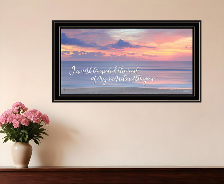 Rest of My Sunsets Black Framed Print Wall Art