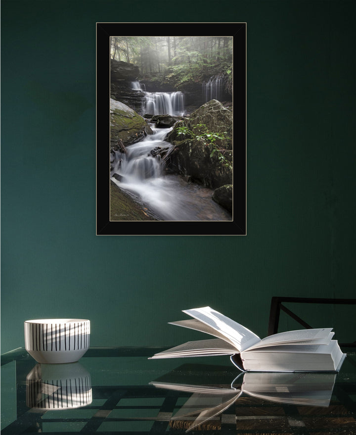 Ricketts Waterfall Black Framed Print Wall Art