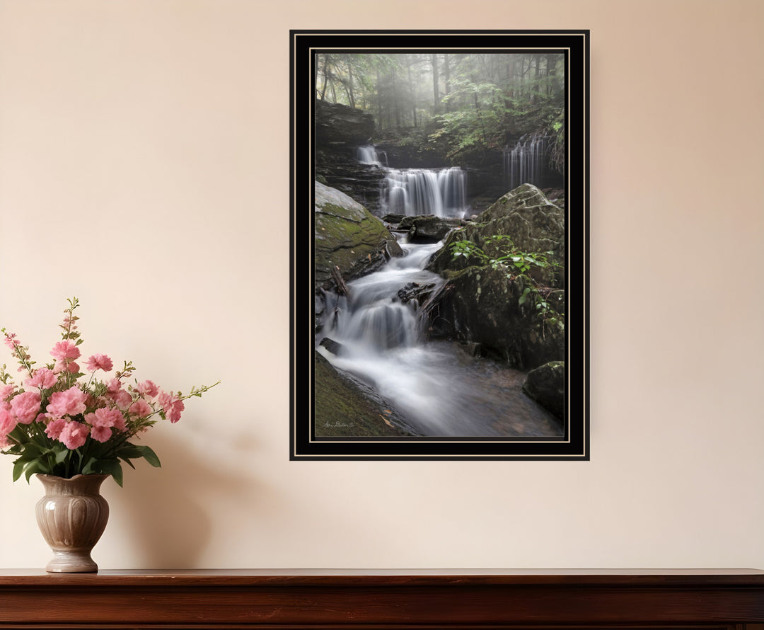 Ricketts Waterfall Black Framed Print Wall Art