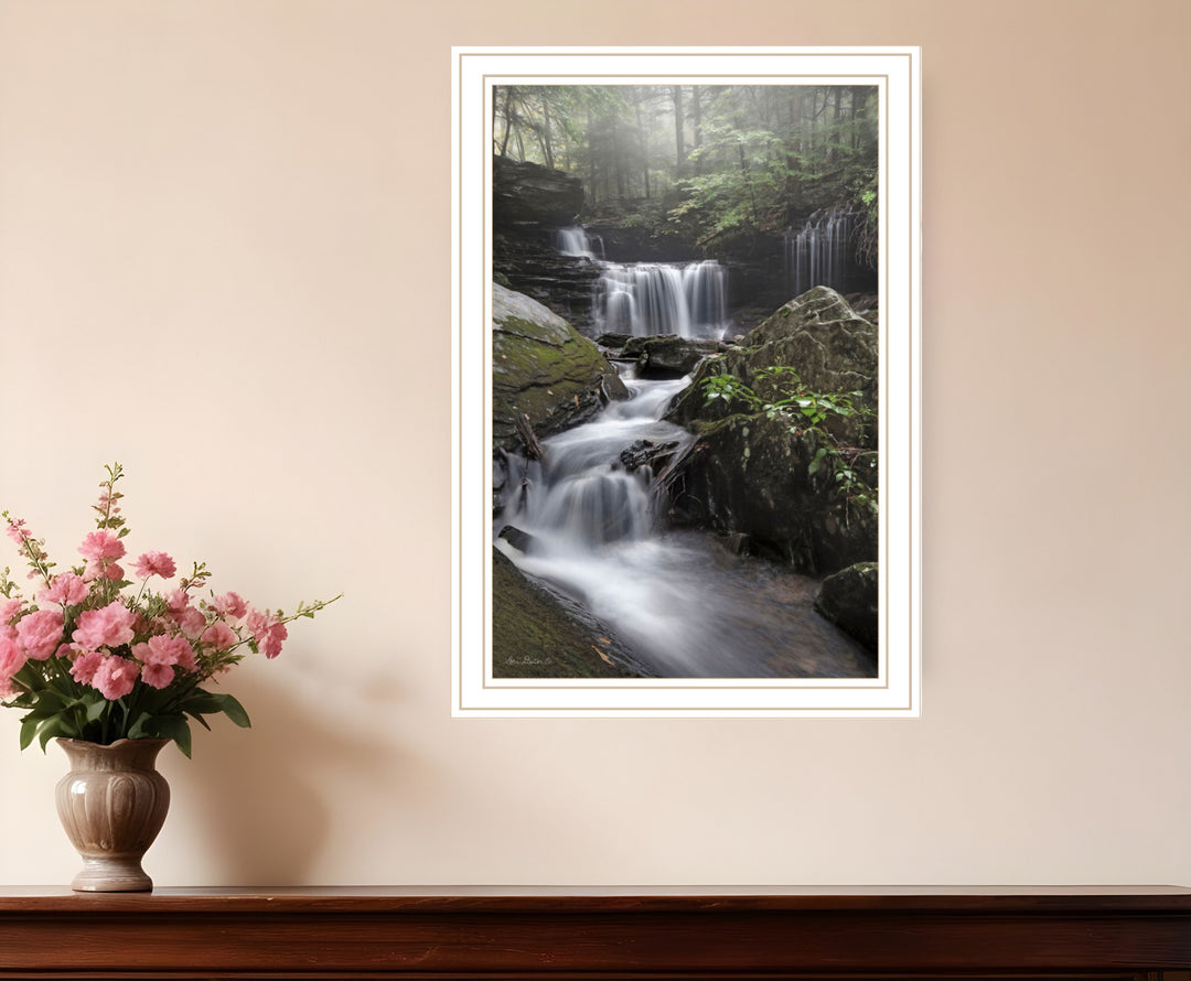 Ricketts Waterfall Black Framed Print Wall Art