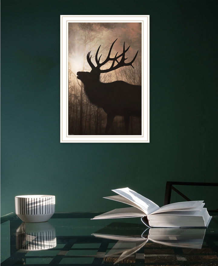 Elk Sunrise Black Framed Print Wall Art