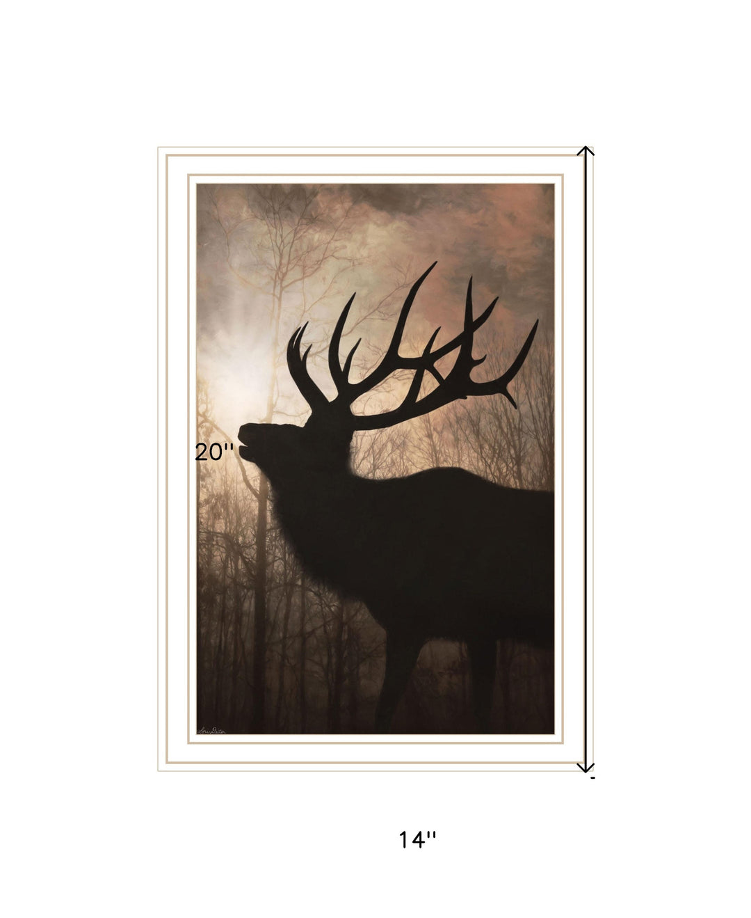 Elk Sunrise Black Framed Print Wall Art