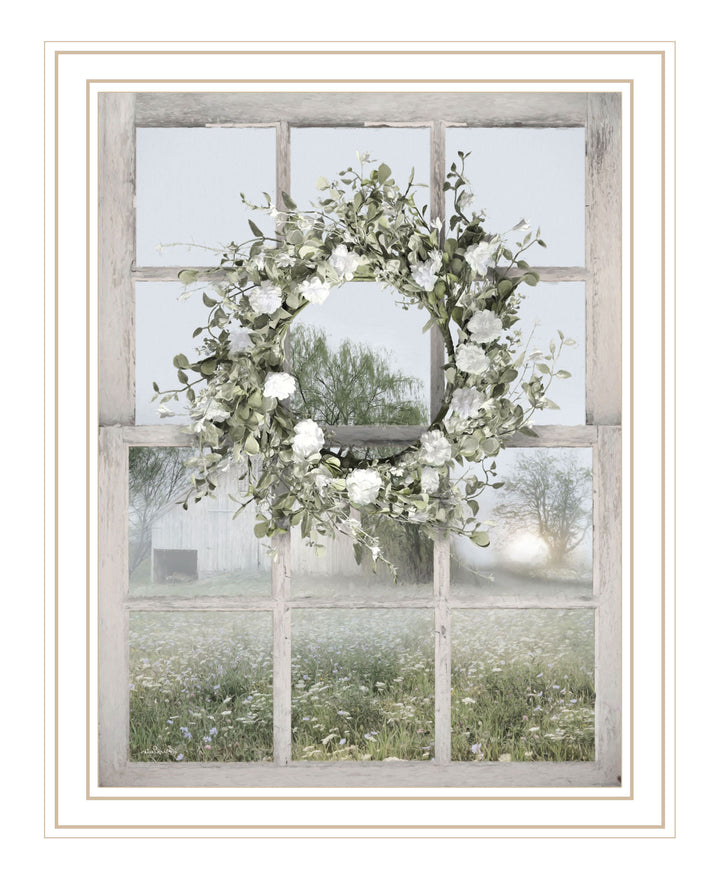 Spring Farm View Black Framed Print Wall Art