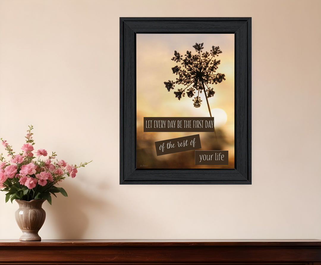 The First Day Black Framed Print Wall Art