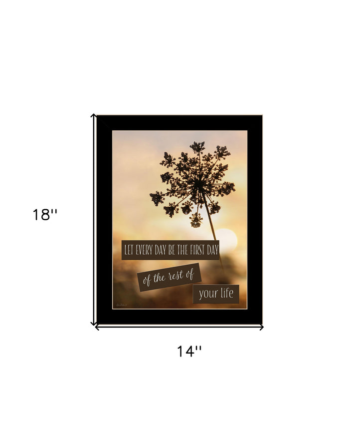 The First Day Black Framed Print Wall Art