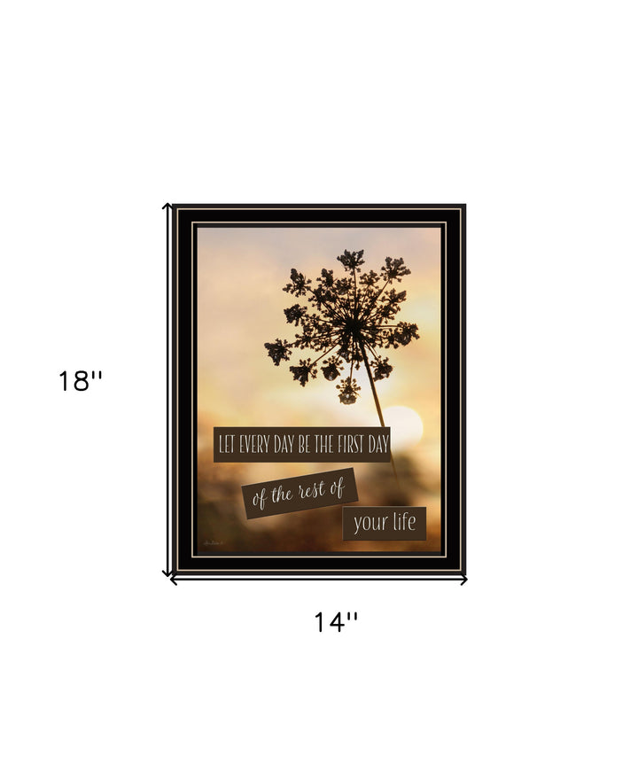 The First Day Black Framed Print Wall Art