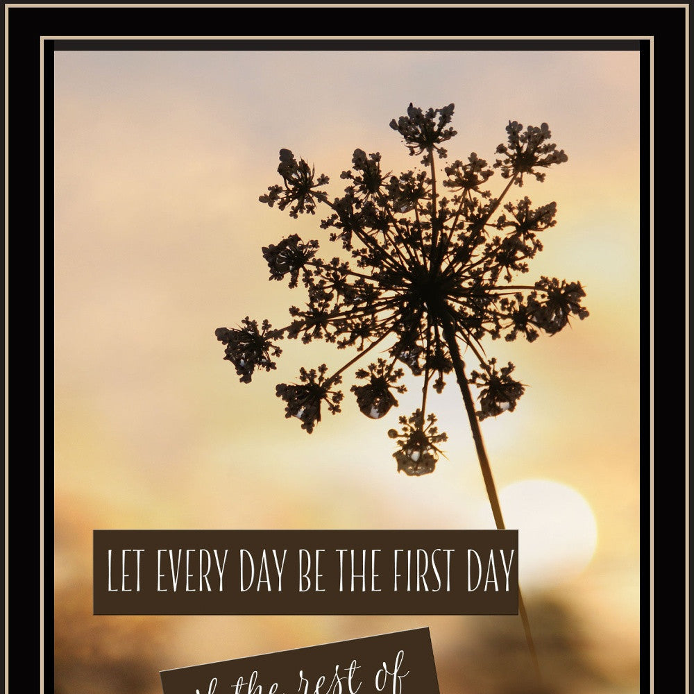 The First Day Black Framed Print Wall Art