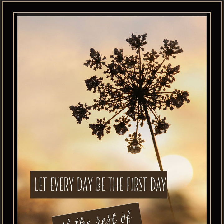 The First Day Black Framed Print Wall Art