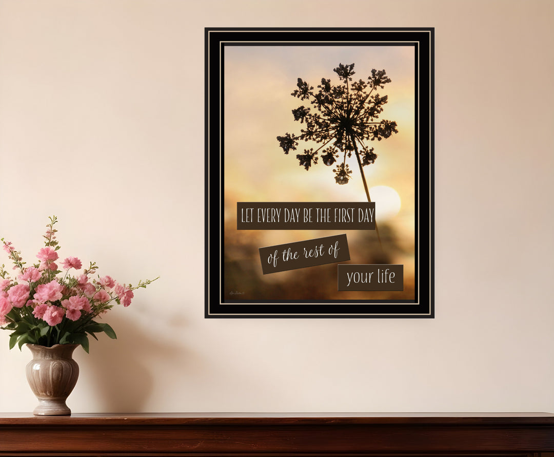 The First Day Black Framed Print Wall Art