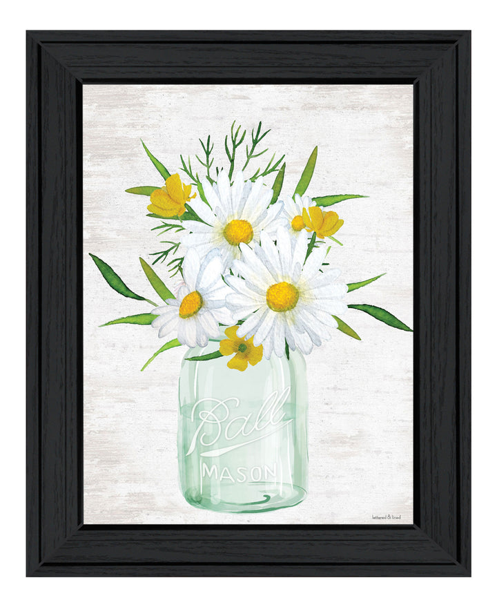 Floral Bouquet Black Framed Print Wall Art