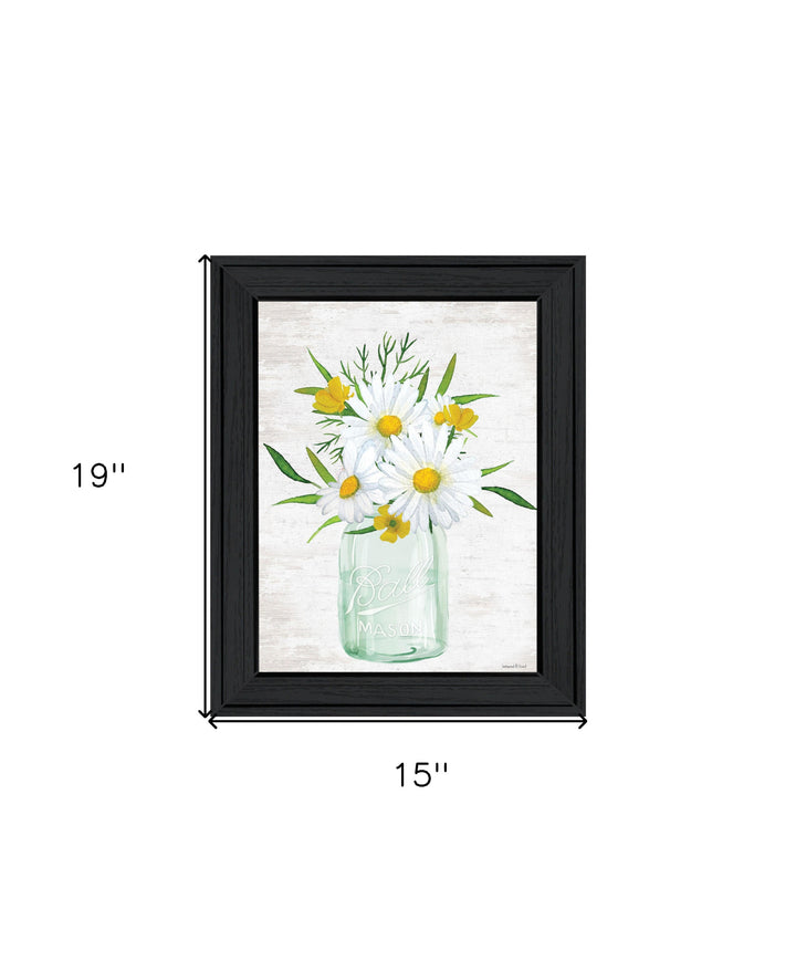 Floral Bouquet Black Framed Print Wall Art