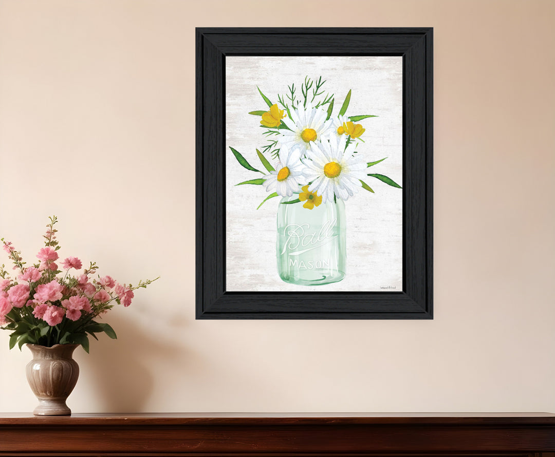 Floral Bouquet Black Framed Print Wall Art