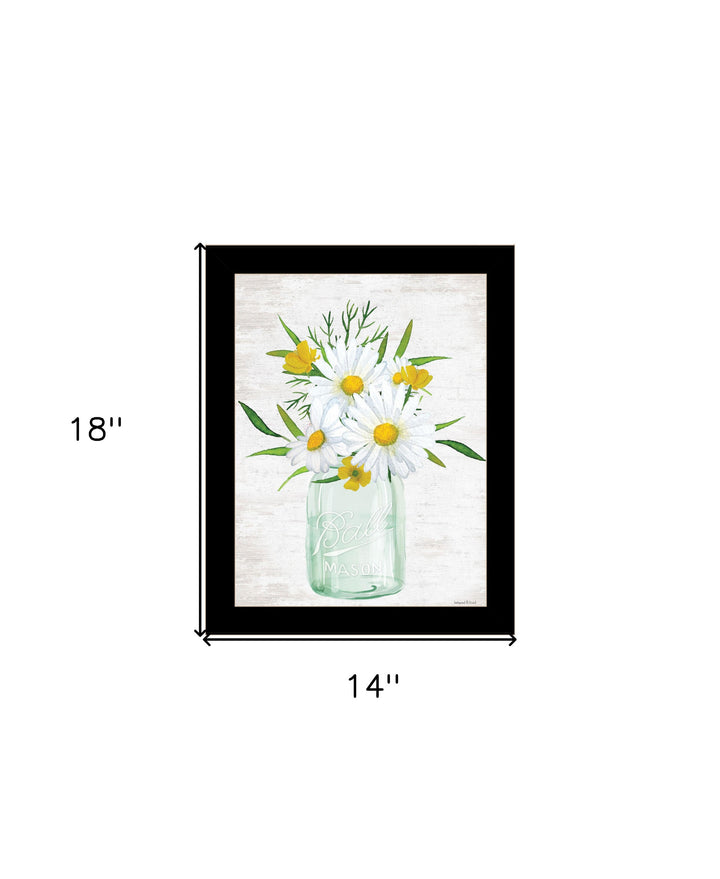 Floral Bouquet Black Framed Print Wall Art