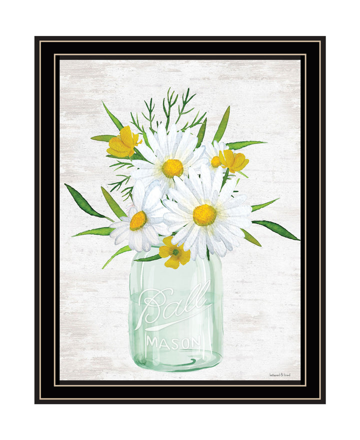 Floral Bouquet Black Framed Print Wall Art