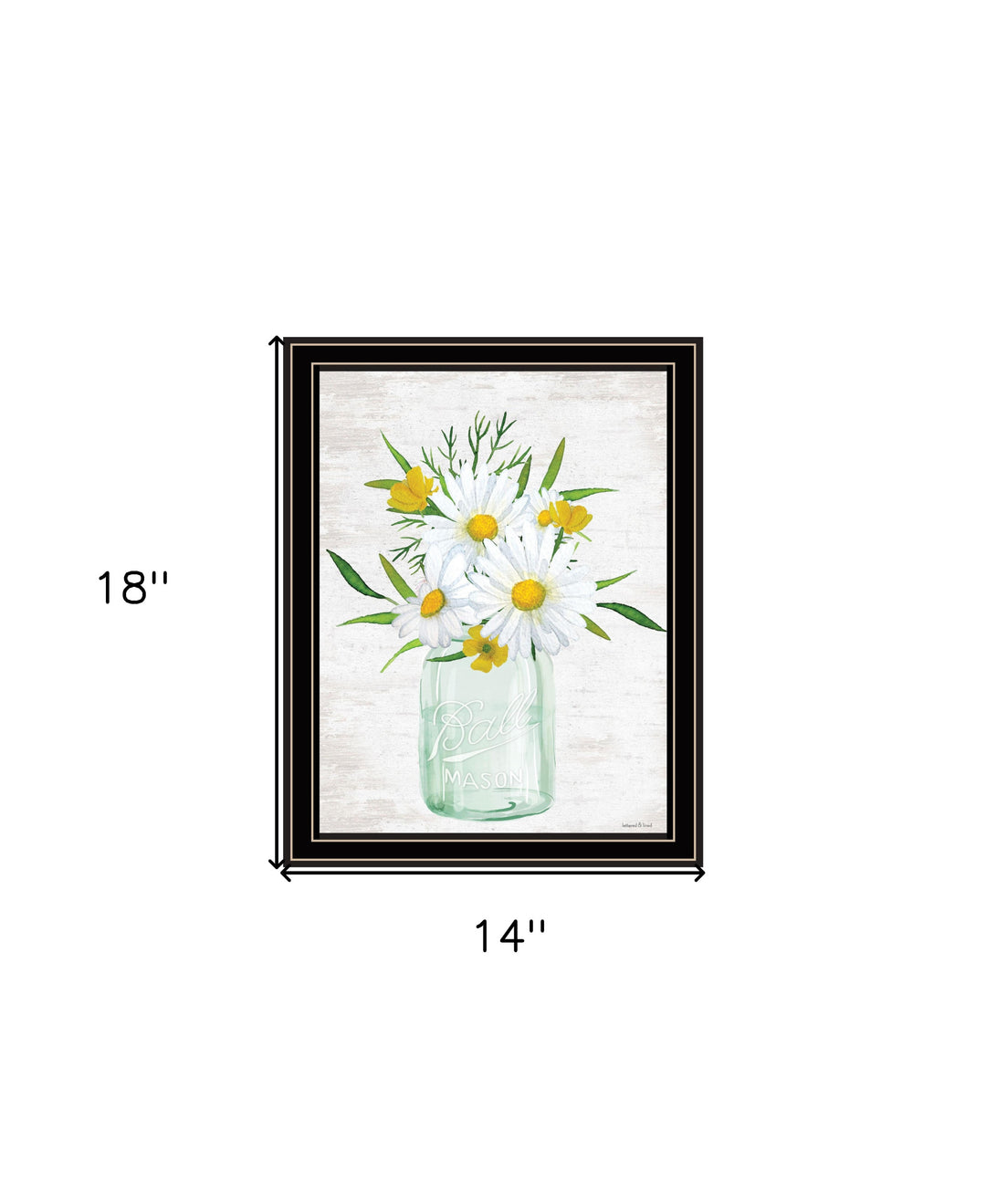 Floral Bouquet Black Framed Print Wall Art