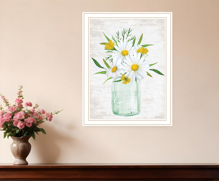 Floral Bouquet Black Framed Print Wall Art