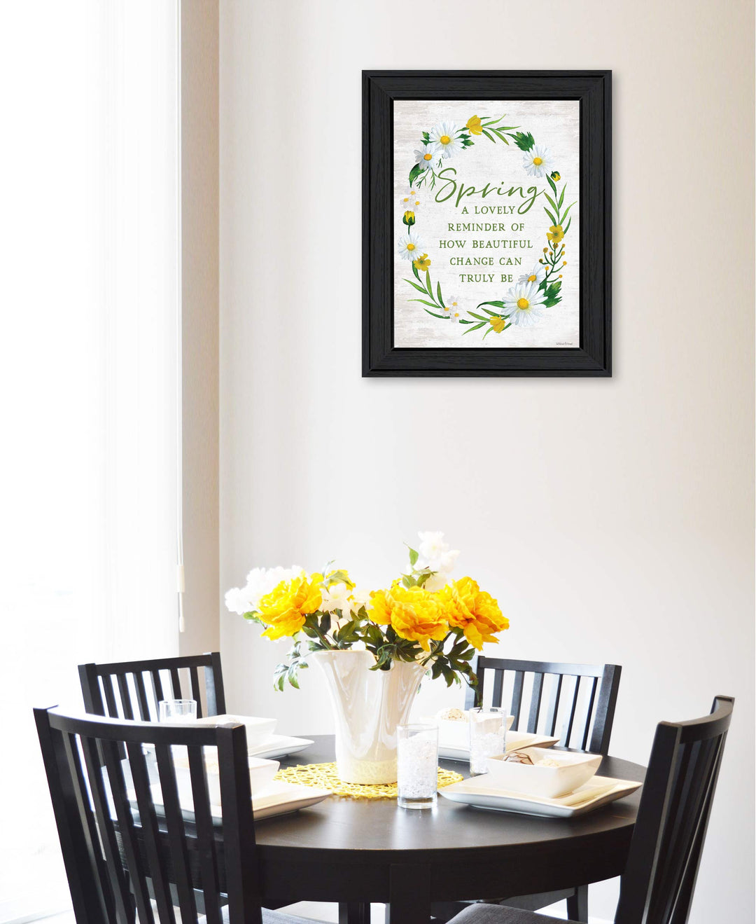 Spring Reminder Black Framed Print Wall Art