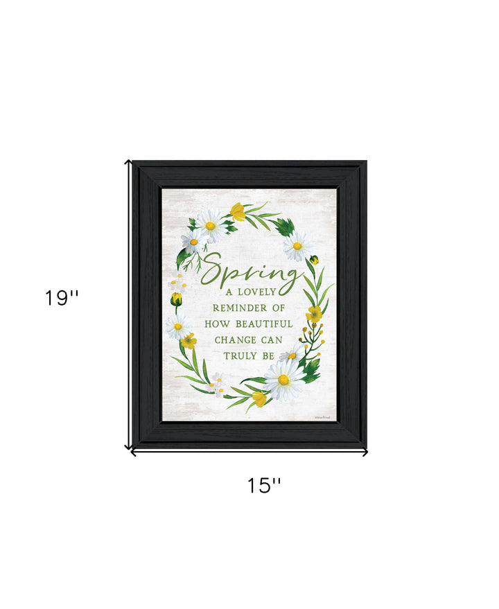 Spring Reminder Black Framed Print Wall Art