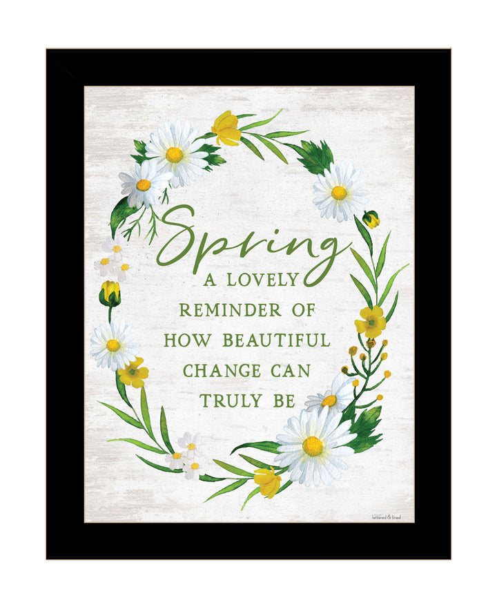 Spring Reminder Black Framed Print Wall Art