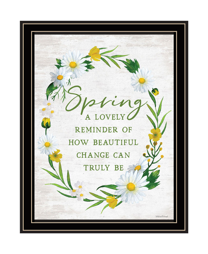 Spring Reminder Black Framed Print Wall Art