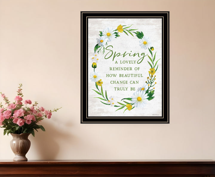 Spring Reminder Black Framed Print Wall Art