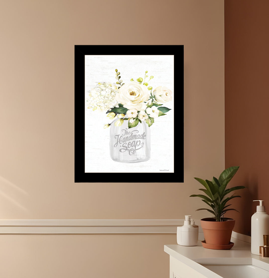 Bathroom Flower Ja Black Framed Print Bathroom Wall Art