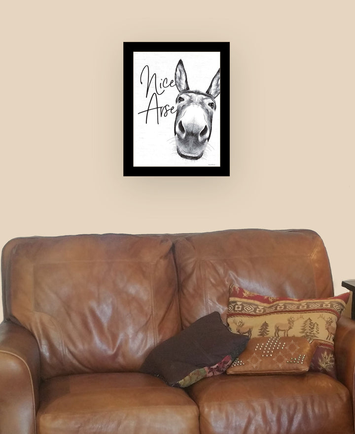 Nice Arse Black Framed Print Bathroom Wall Art